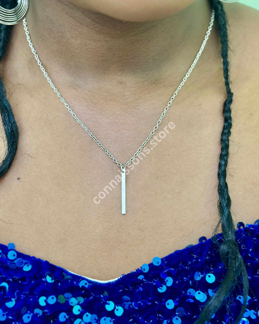 Classic Bar Necklace - Silver