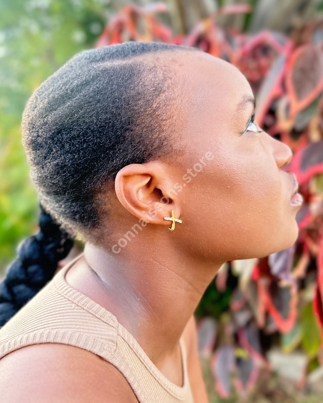 Cross it Out Earrings - Gold