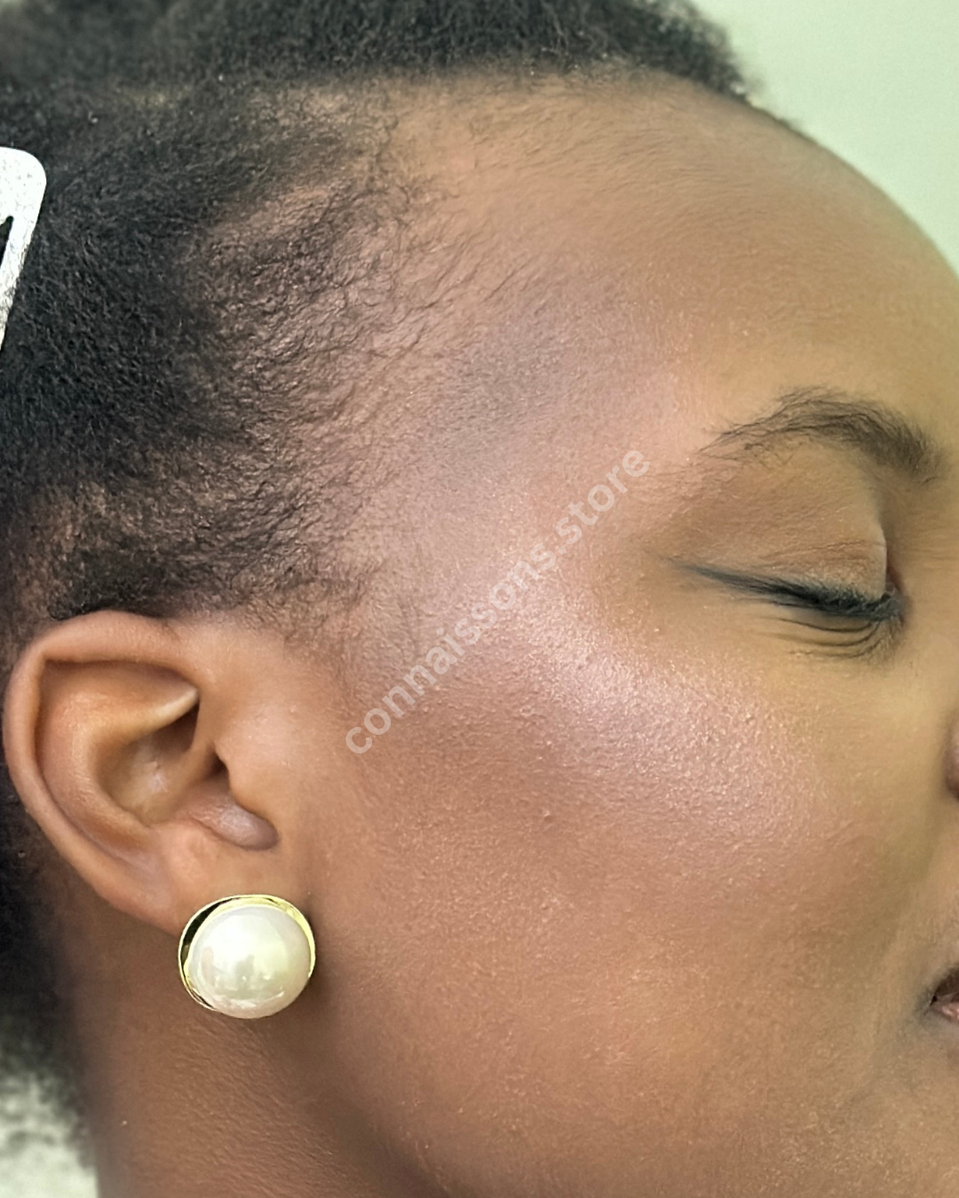 Elegant Pearl Studs - White