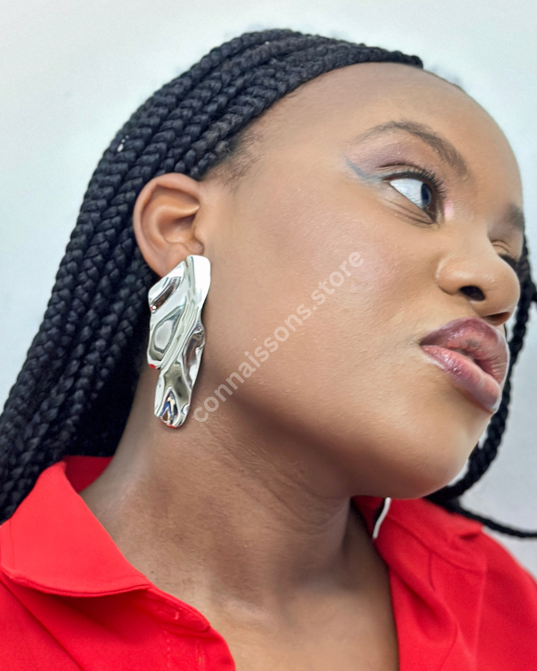 Jagged Bolt Earring - Silver