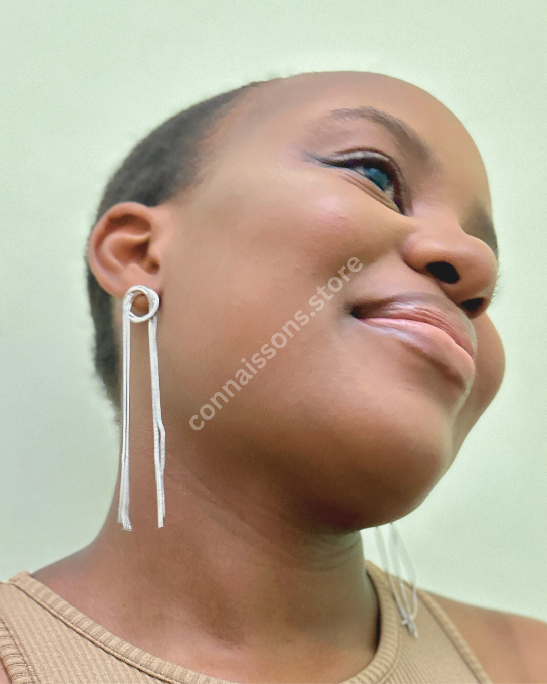 Looped Dangling Earrings - Silver