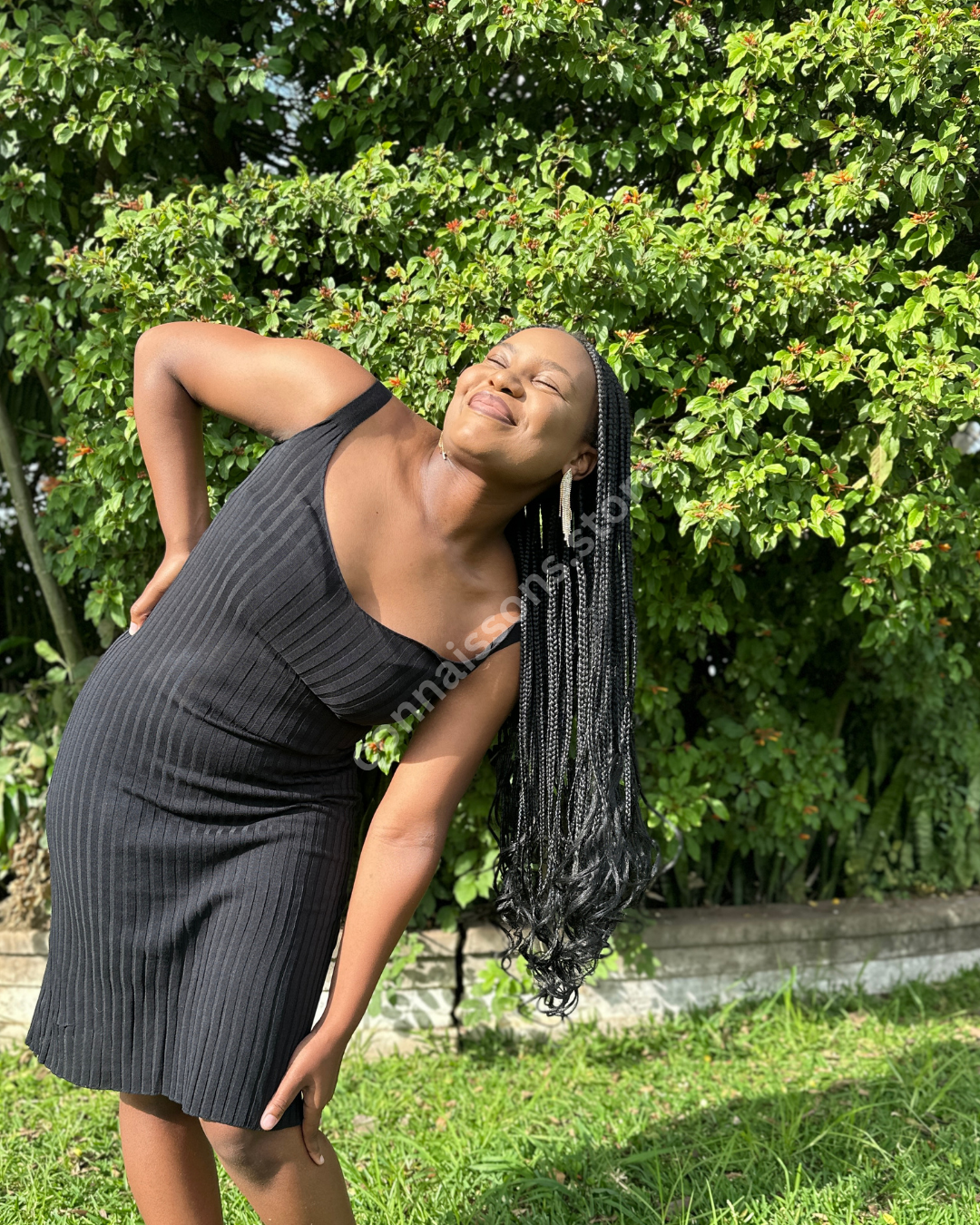 Ribbed Cami Dress - Black