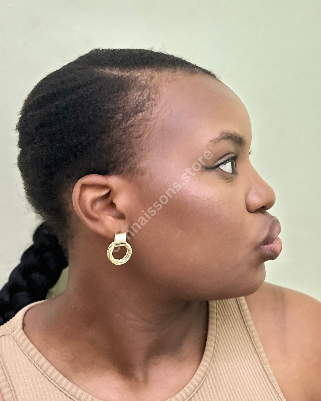 Round Swirl Earrings - Gold