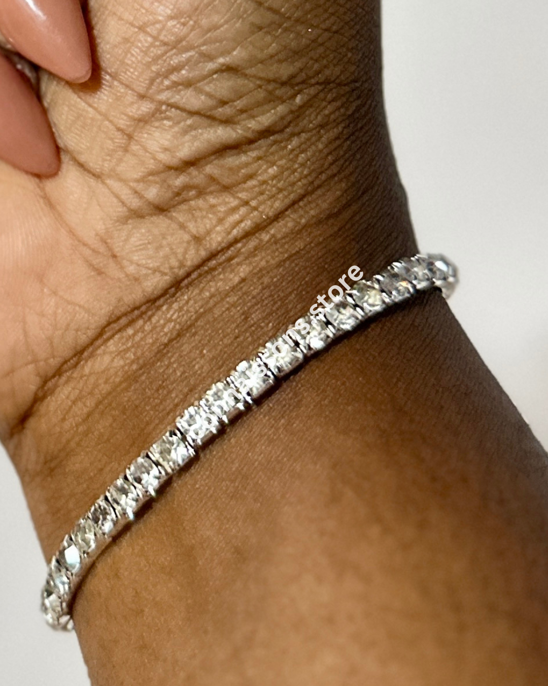 Single Strand Sparkle Bracelet - Silver