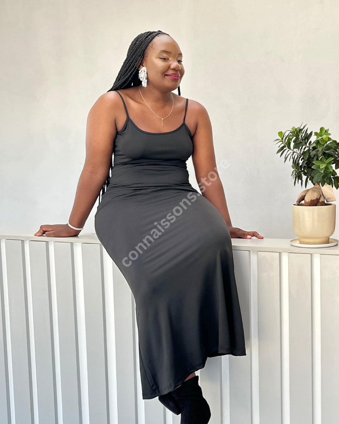 Strappy Summer Maxi Dress - Black