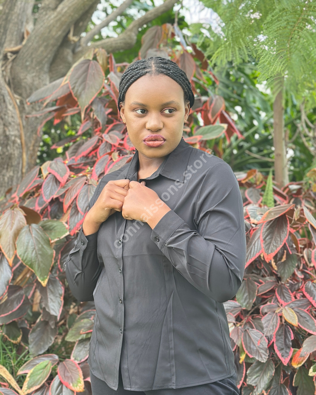 Basic Office Work Shirt - Black
