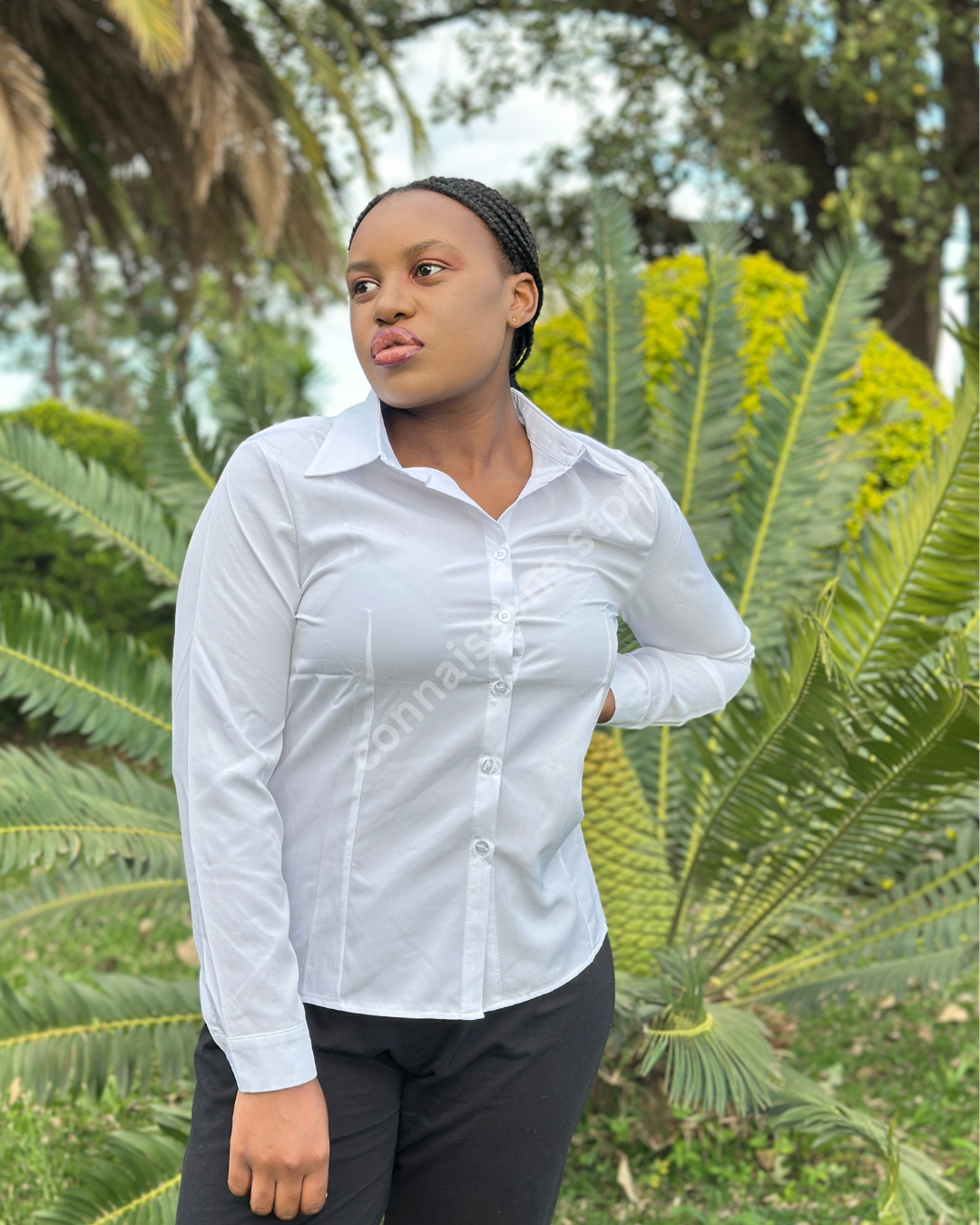 Basic Office Work Shirt - White