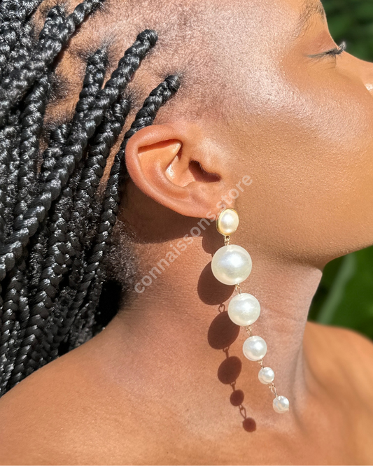 Cascading Pearl Drop Earrings