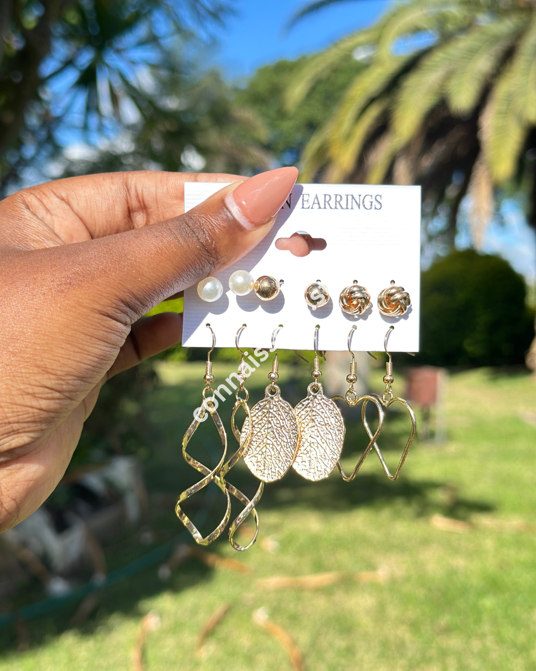 Golden Radiance Earrings - 6 Piece Set