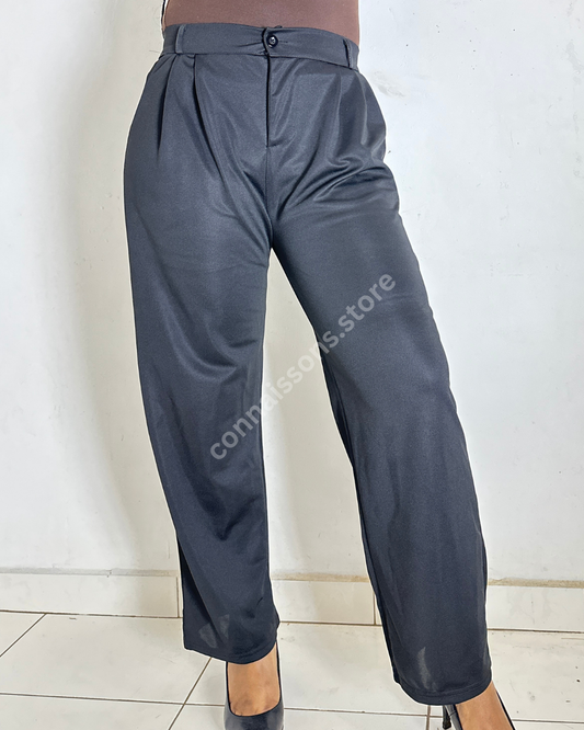 Lightweight Straight Leg Trousers - Black