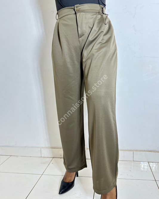 Lightweight Straight Leg Trousers - Olive
