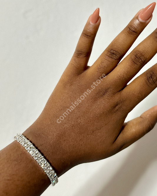 Twin Strand Sparkle Bracelet - Silver